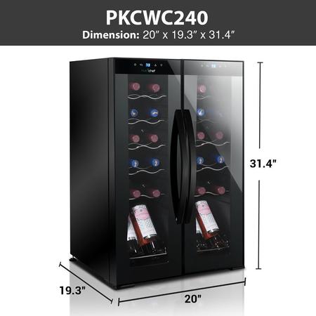 Nutrichef 24Bottles Compressor Wine Cooler PKCWC240